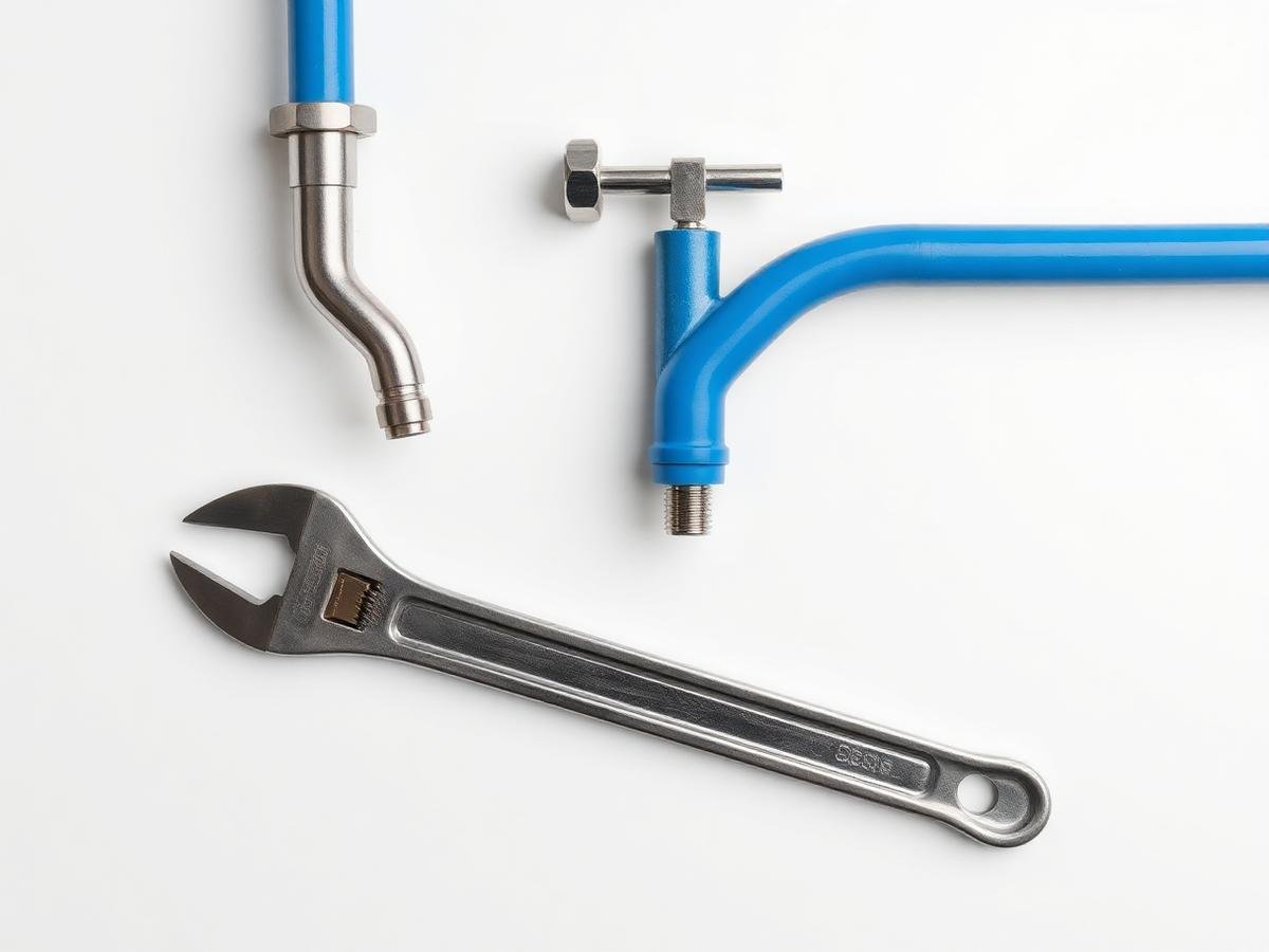 Professional plumbing tools and pipes